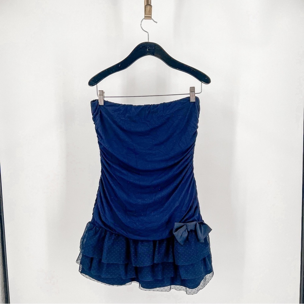 Naf Naf Navy Strapless Dress